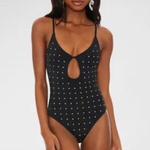 New! Beach riot Priscilla studded rhinestone one piece swimsuit 3761